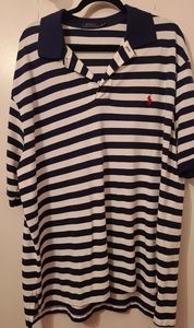 Men's striped polo shirt 2XB